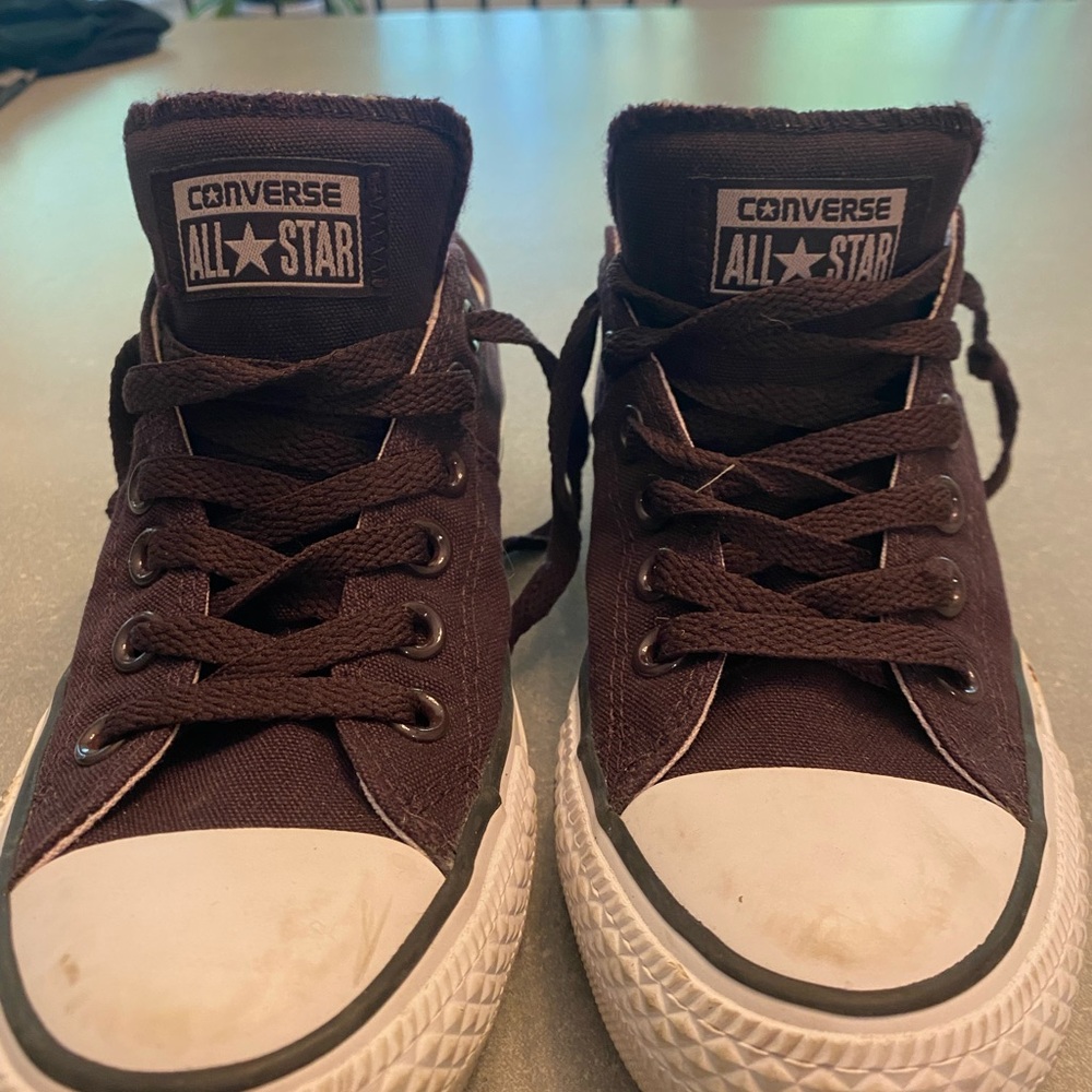 Converse Dark Plum Canvas Sneakers - size 7. - Picture 7 of 8